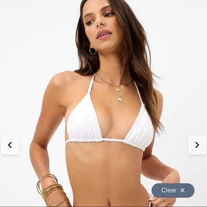 Skye plissé bikini top size small. Brand new with tags never worn.